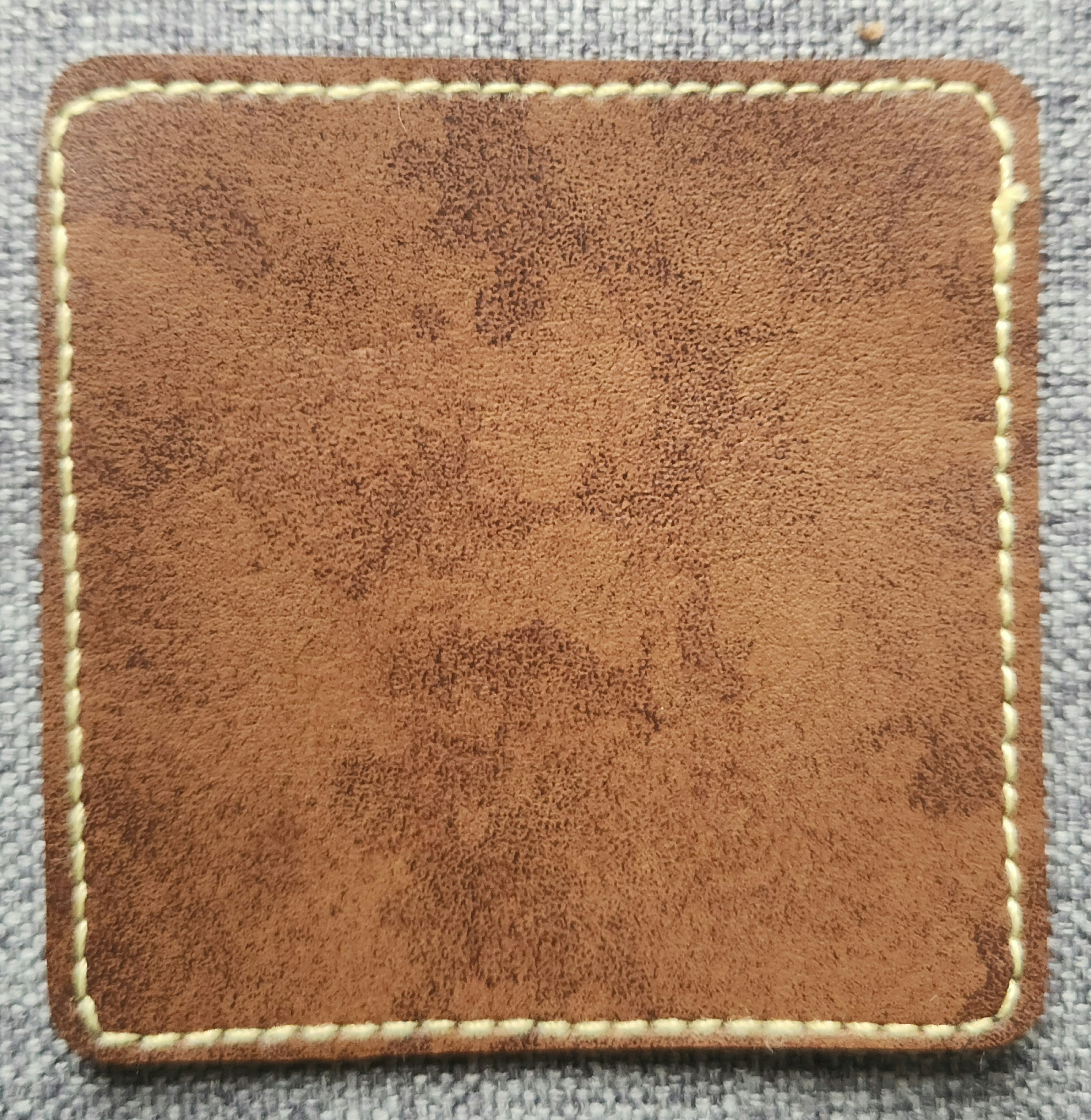 Leather Patch - Chocolate, Square