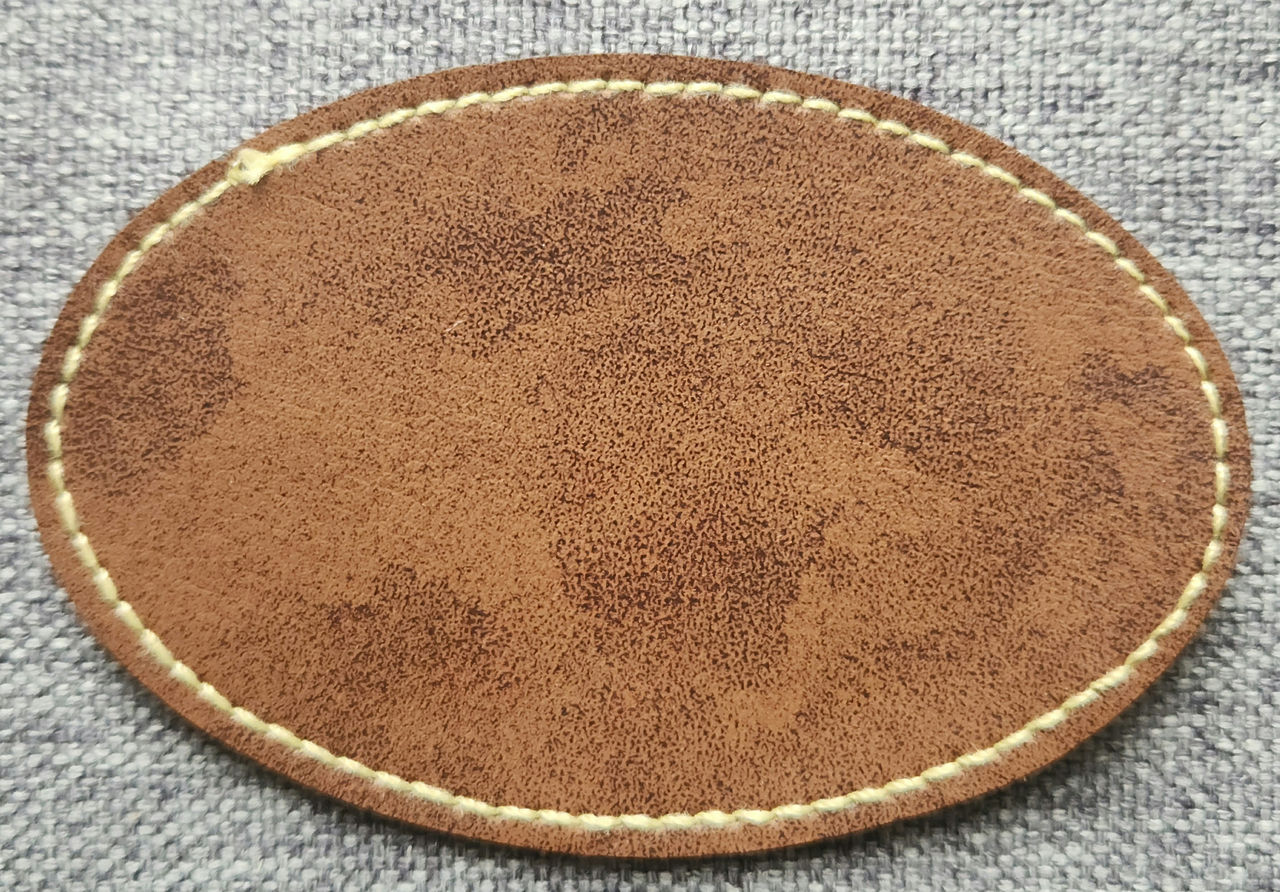 Leather Patch - Chocolate, Oval