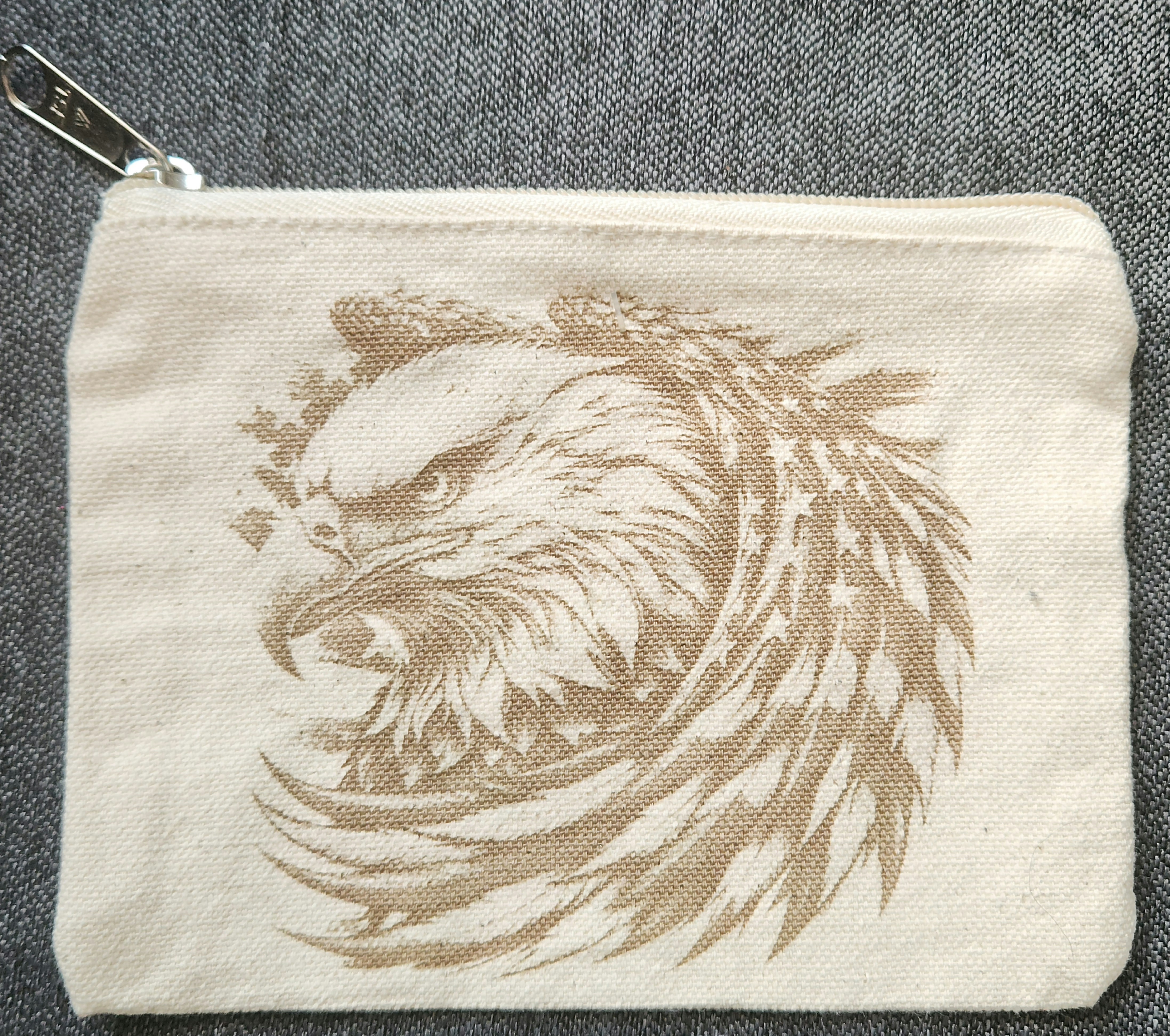 Canvas Zipper bag-6X4 in